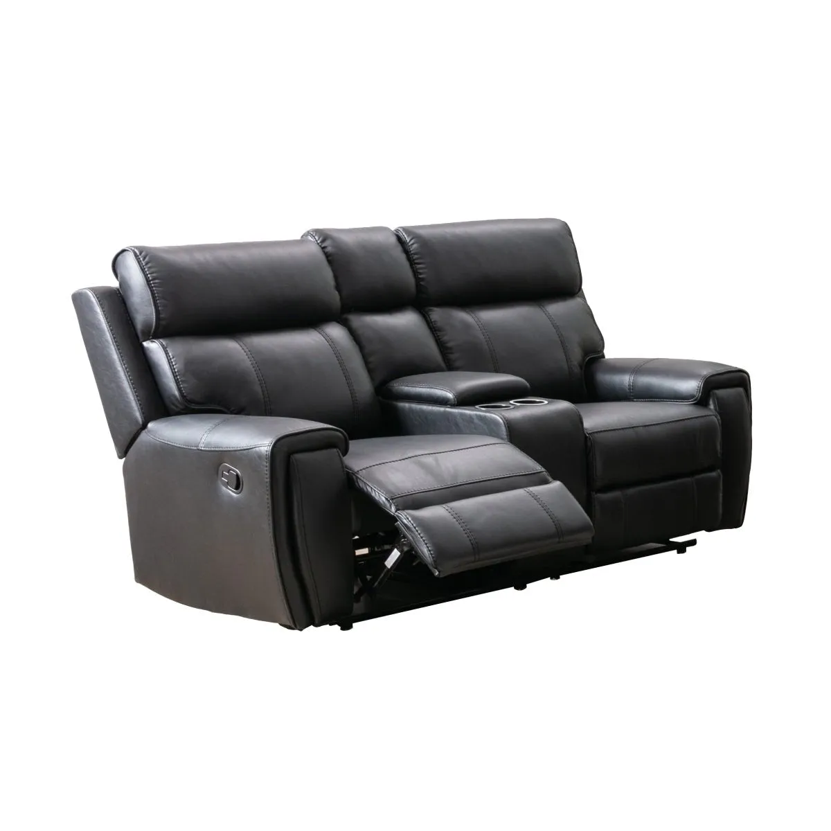 Carnegie Black Reclining Loveseat