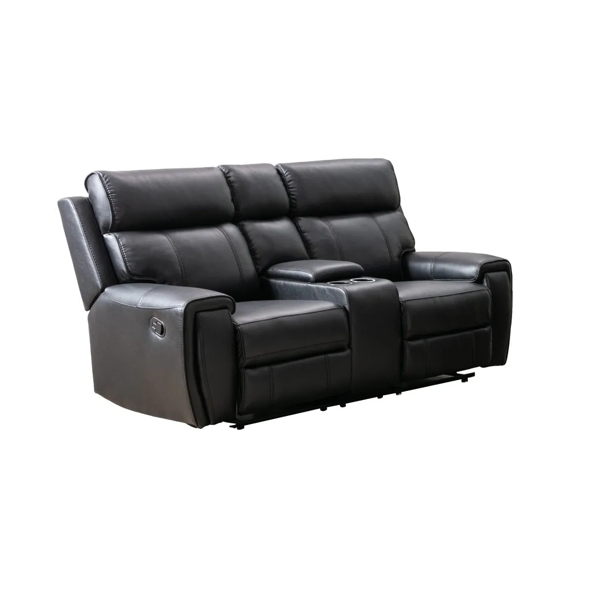 Carnegie Black Reclining Loveseat