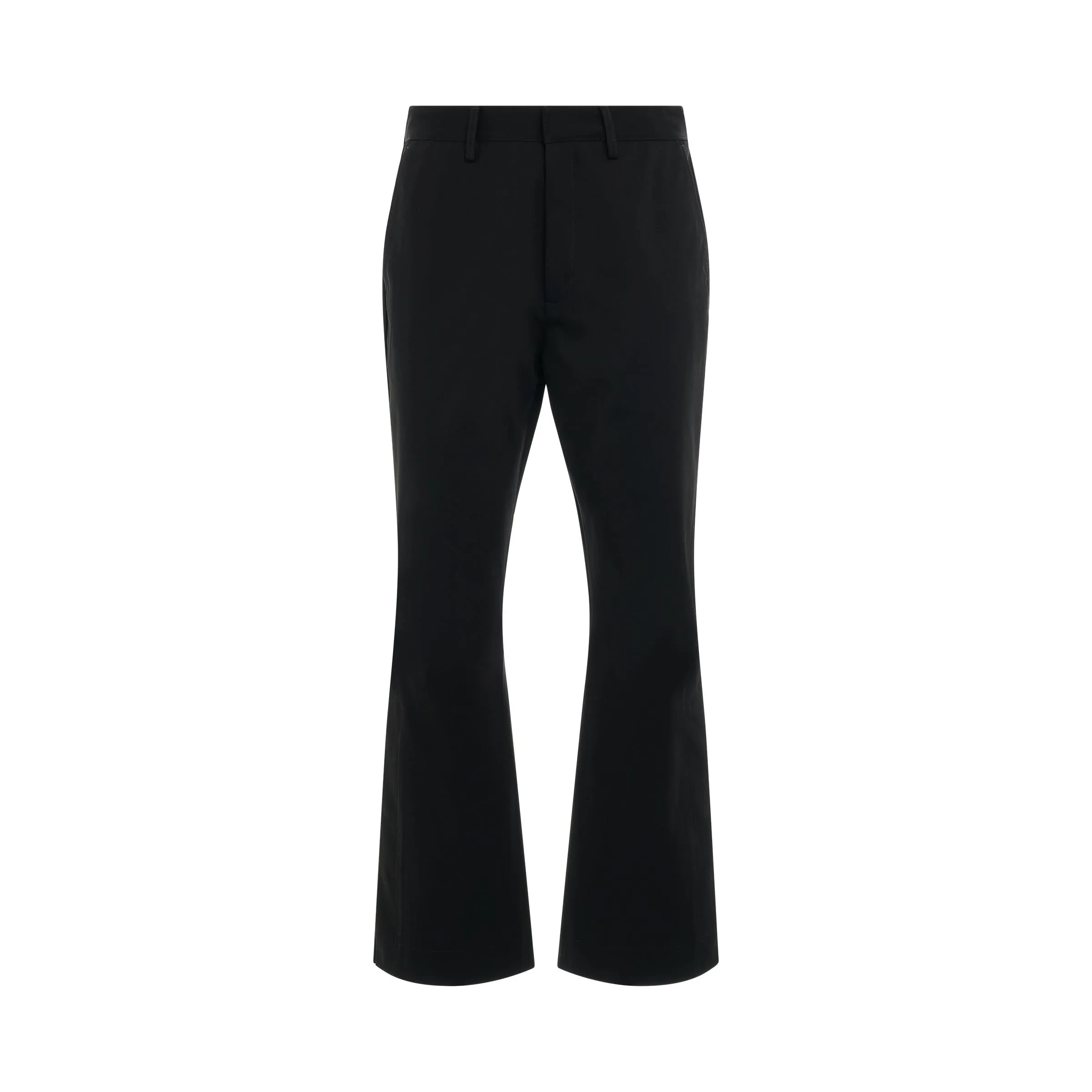 Chino Kick Flare Pants in Black