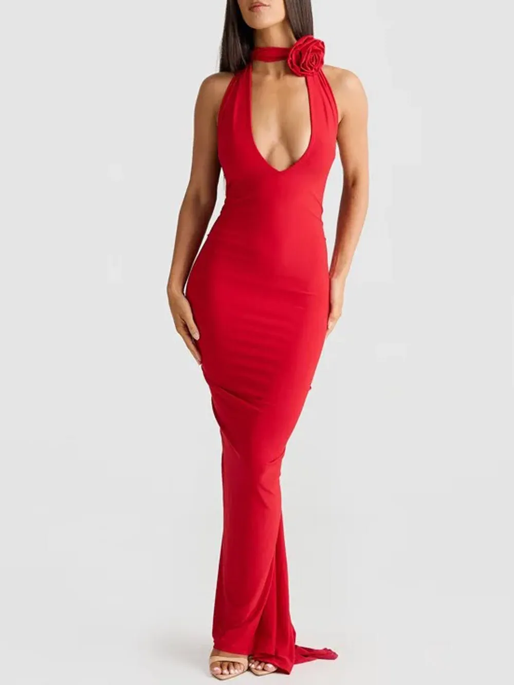 Chloe Backless Bodycon Maxi Dress