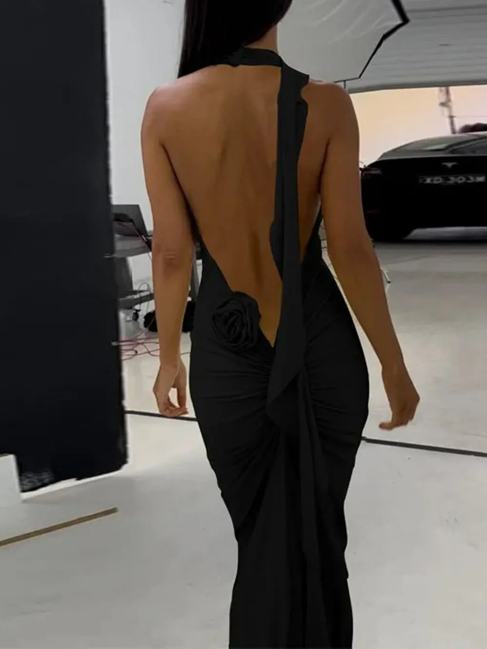 Chloe Backless Bodycon Maxi Dress