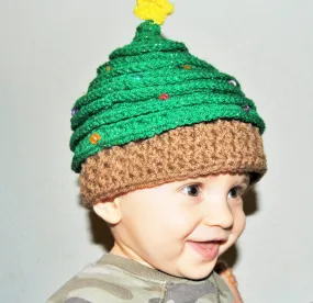 christmas tree hat, christmas party hat, christmas tree beanie, christmas photo prop, newborn photo prop,, cute beanie, tree beanie,