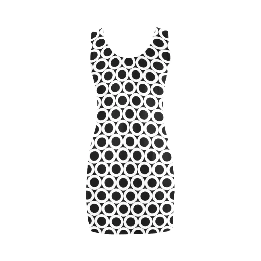 circle black print 3 Medea Vest Dress (Model D06)