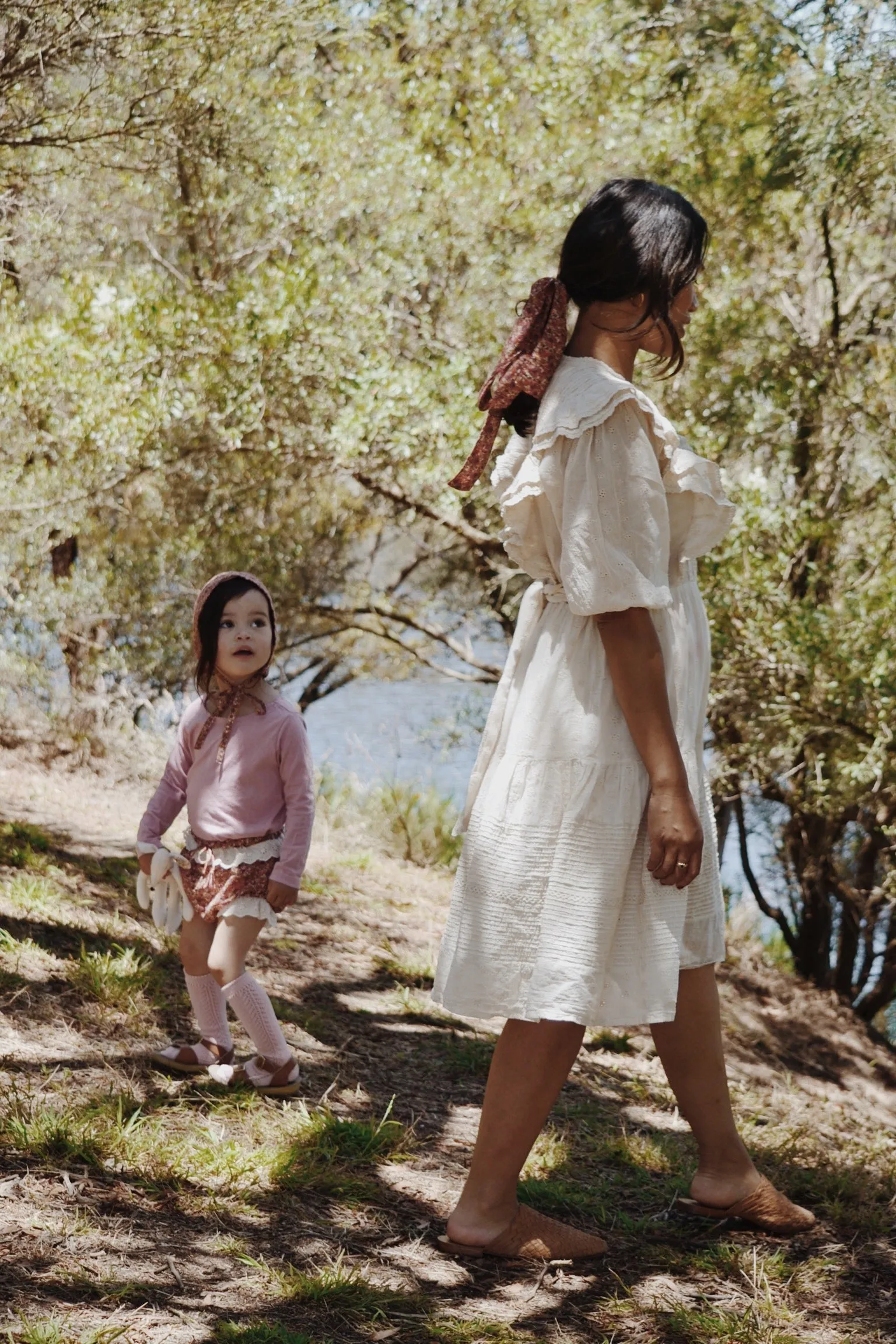 CLEMENTINE BUTTON DOWN DRESS ANTIQUE WHITE