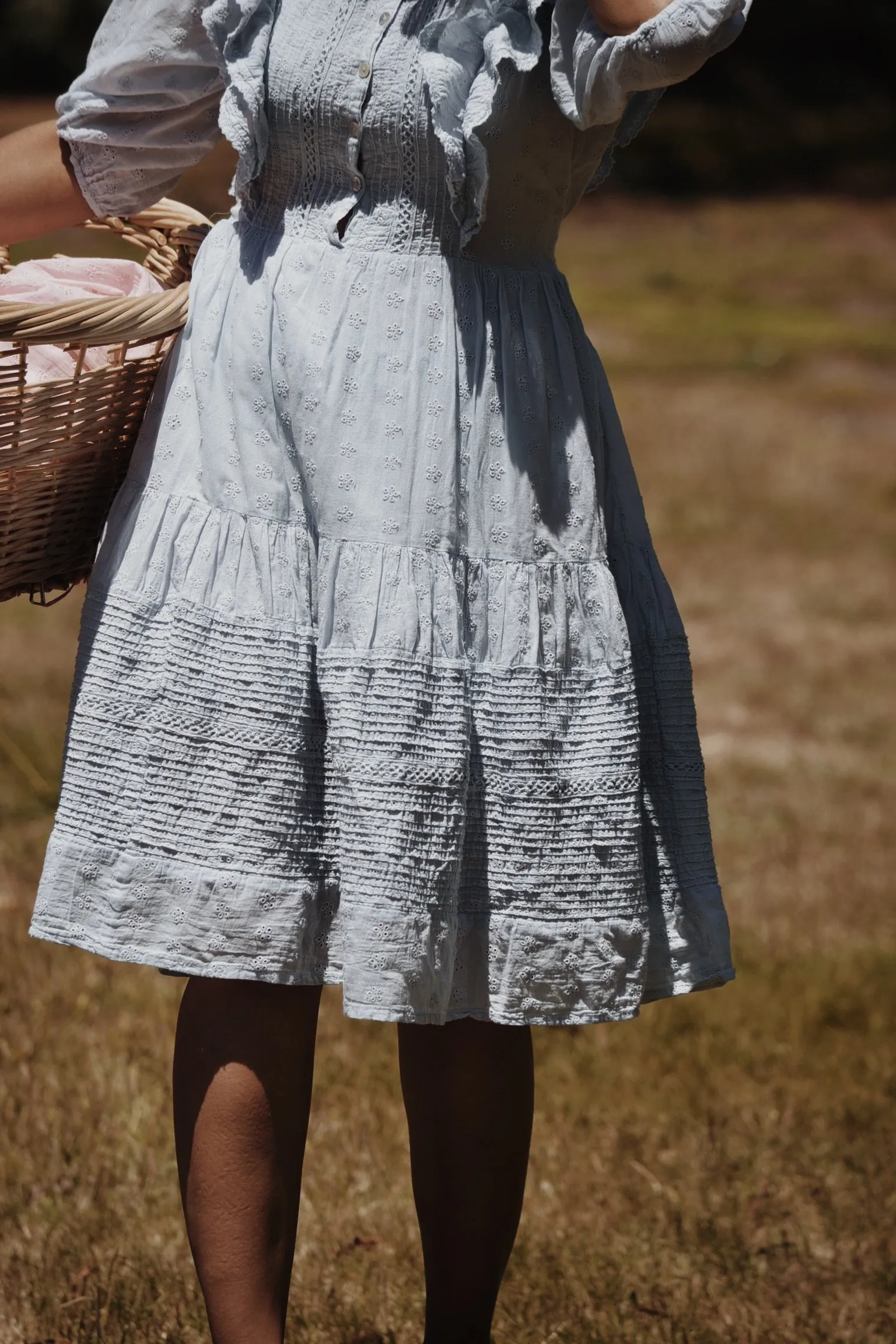 CLEMENTINE BUTTON DOWN DRESS BABY BLUE