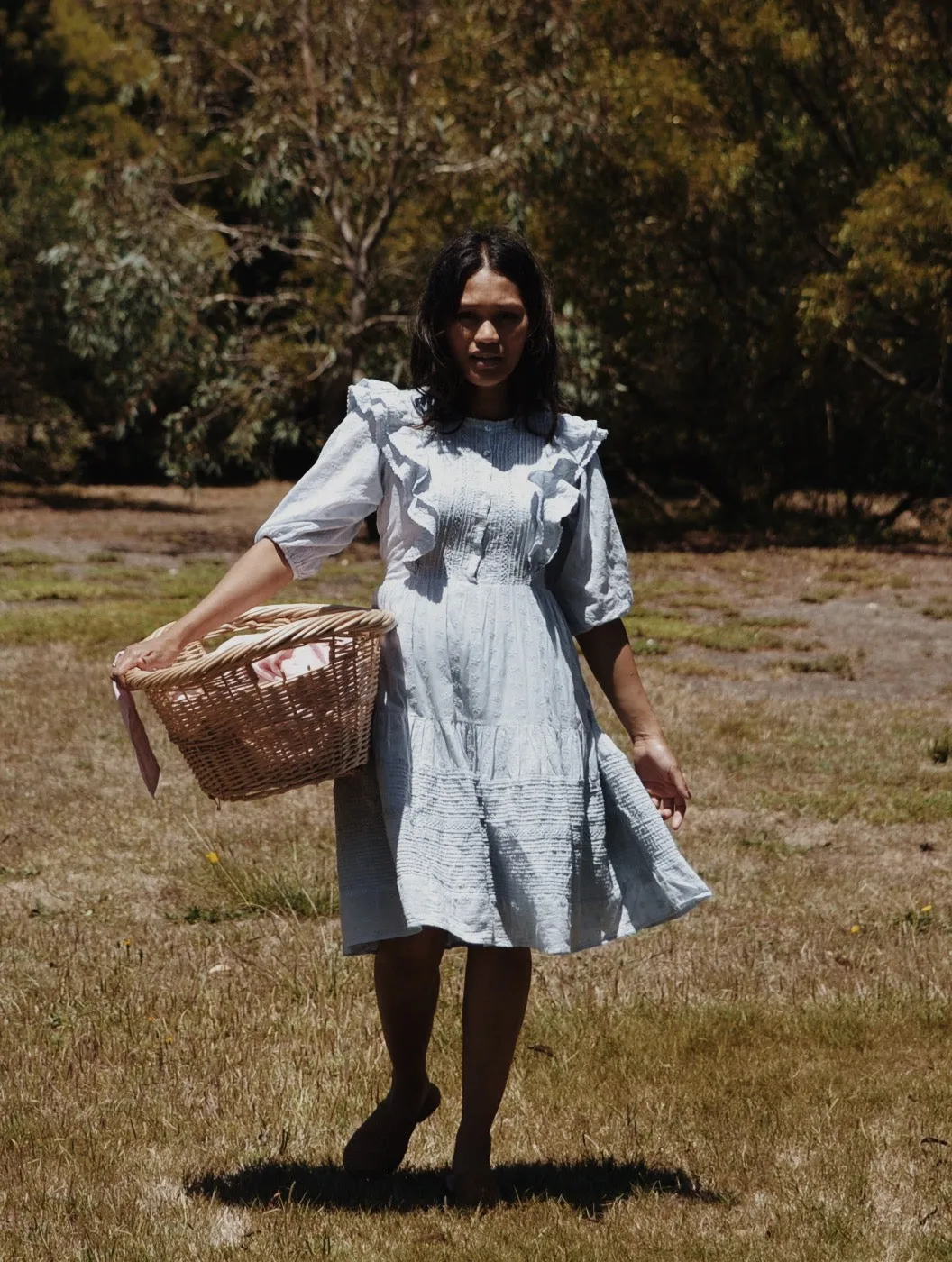 CLEMENTINE BUTTON DOWN DRESS BABY BLUE