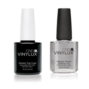 CND - Vinylux Topcoat & Silver Chrome 0.5 oz - #148