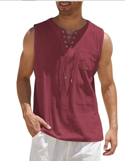 Collar Vest Tie Tank