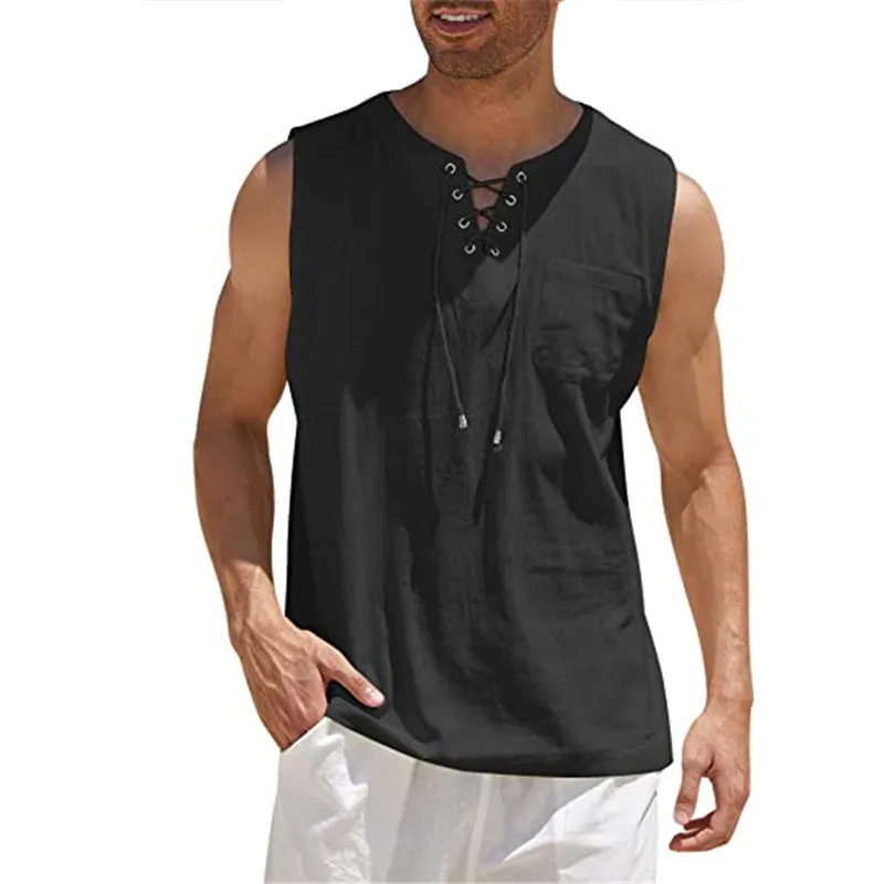 Collar Vest Tie Tank