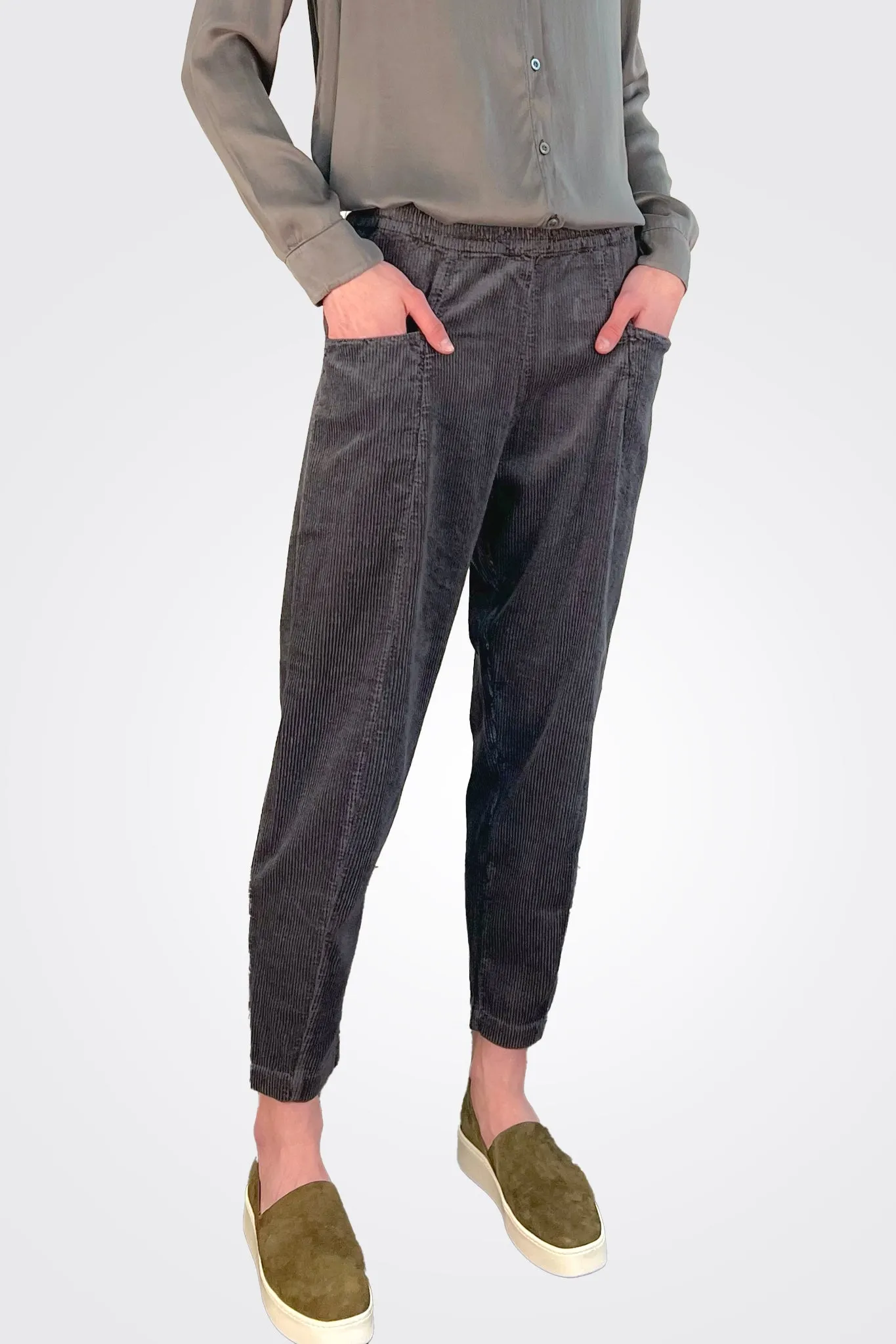 Corduroy Trousers - Grey