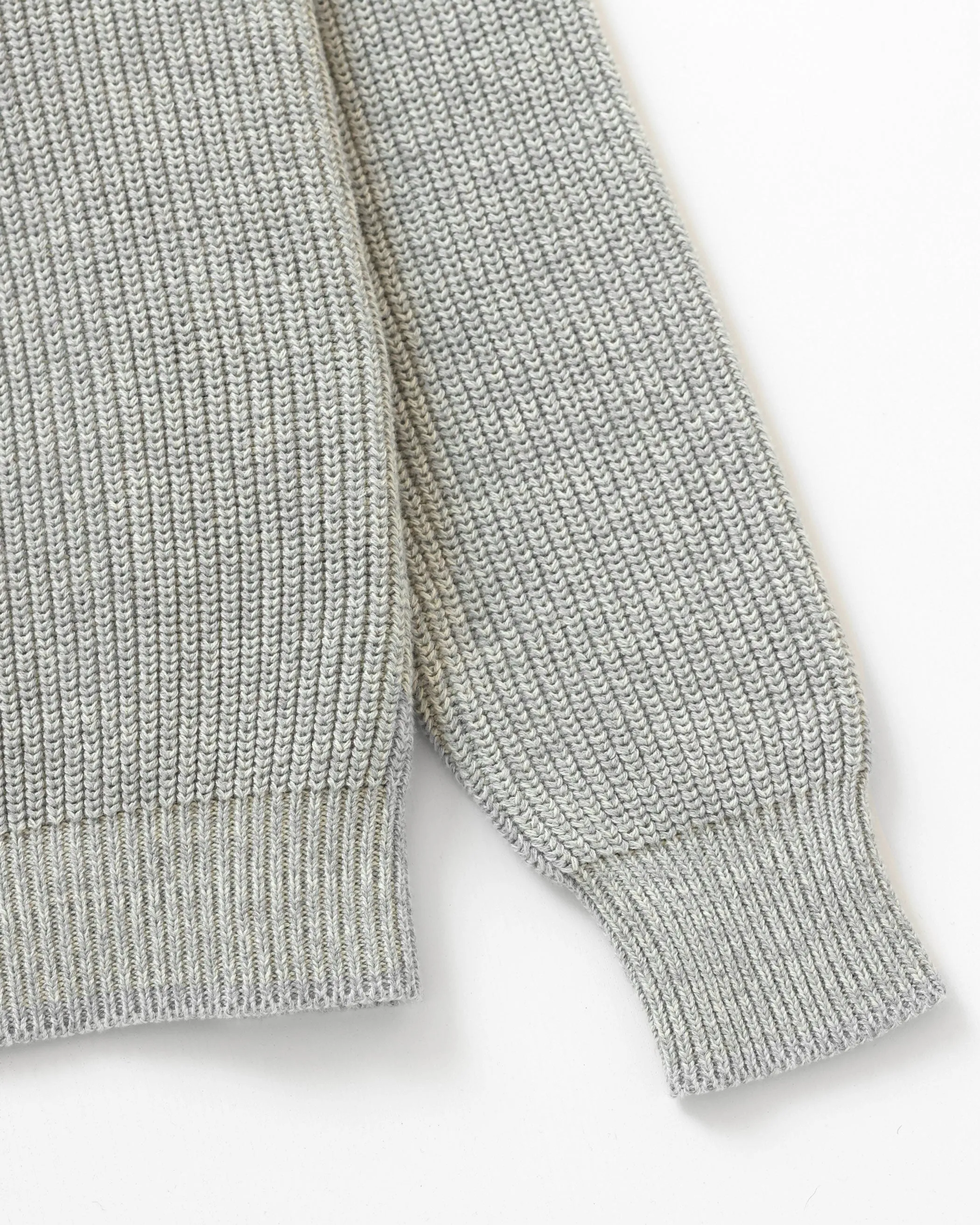 Cotton Knit Sweater Heather Grey - Unisex