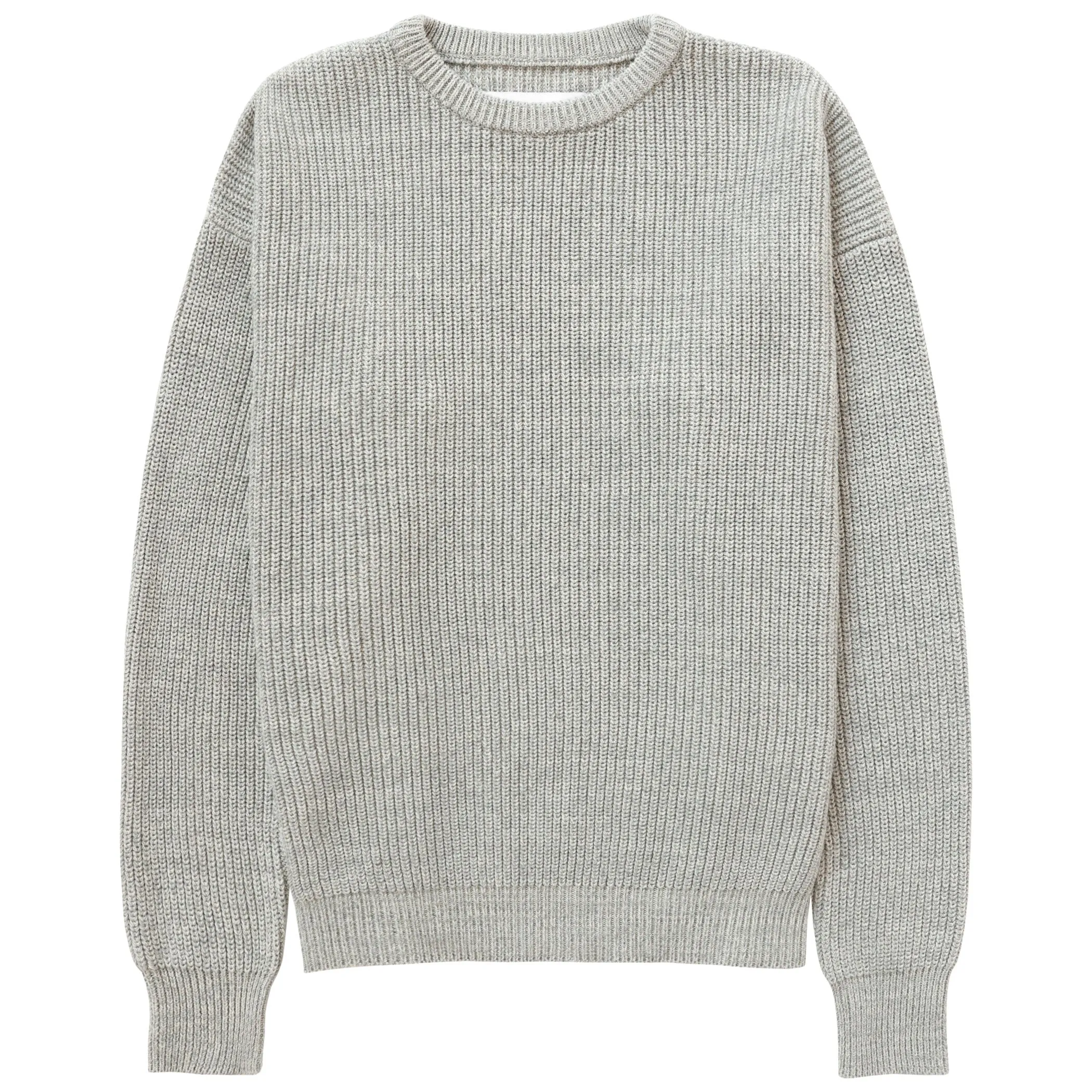 Cotton Knit Sweater Heather Grey - Unisex