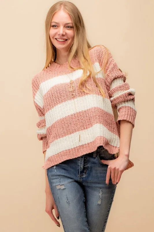 Cozy Knit Striped Top