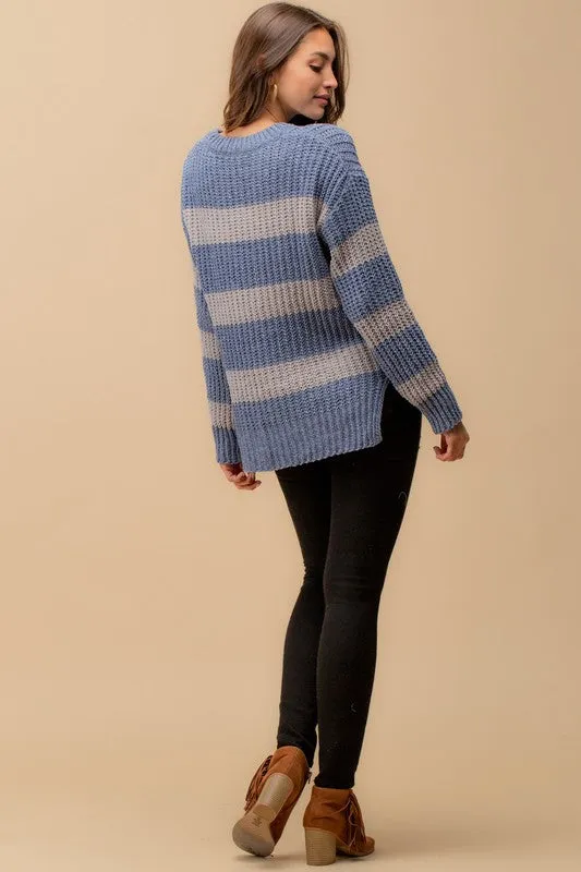 Cozy Knit Striped Top