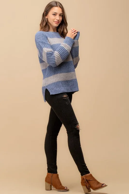 Cozy Knit Striped Top