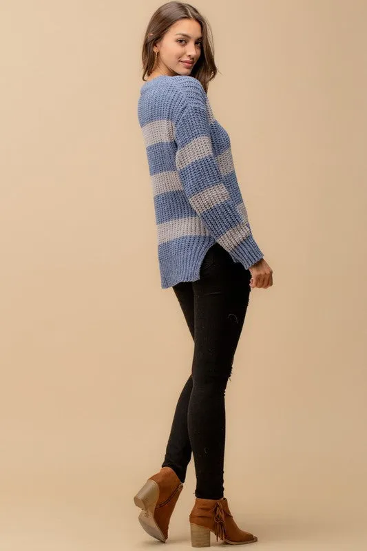 Cozy Knit Striped Top