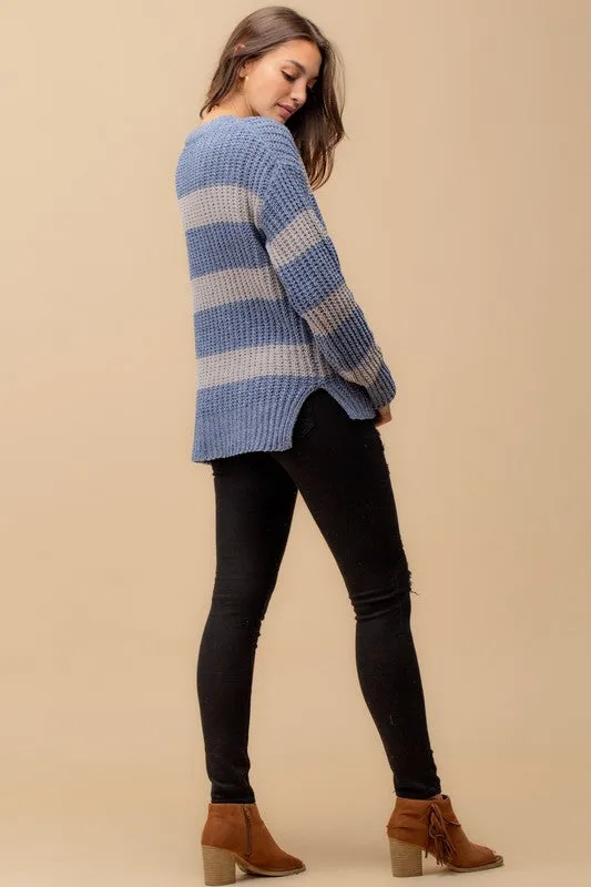 Cozy Knit Striped Top