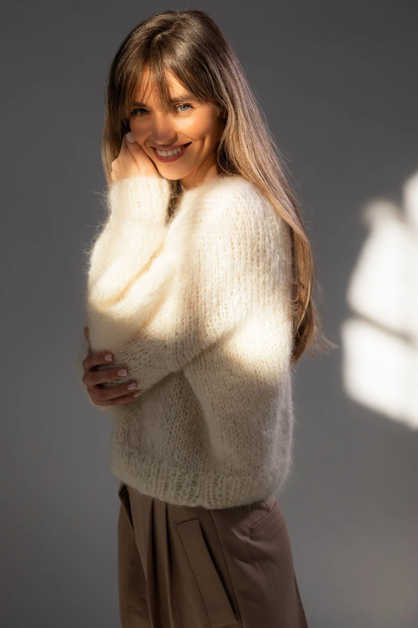 Cream Mohair and Organic Wool Sweater