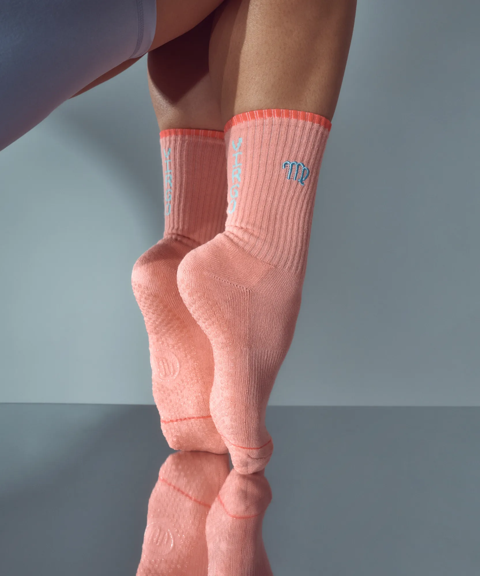 Crew Non Slip Grip Socks - Virgo