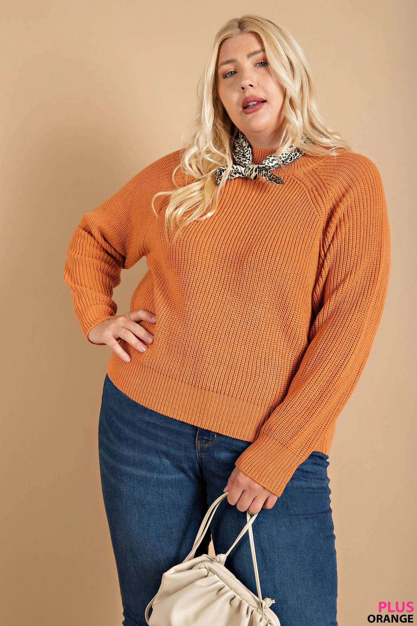 Cropped Sweater - orange