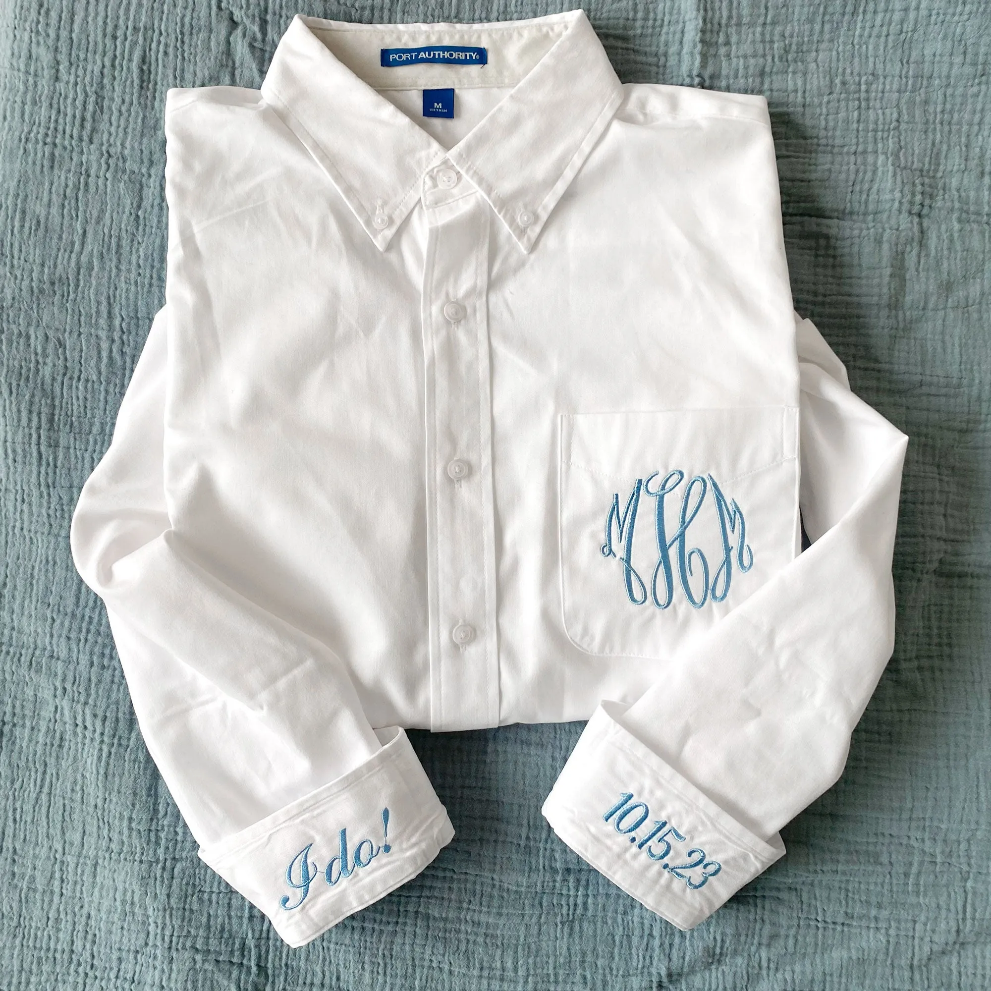 Cuff and Pocket Monogrammed Button Down | Gift for Bride