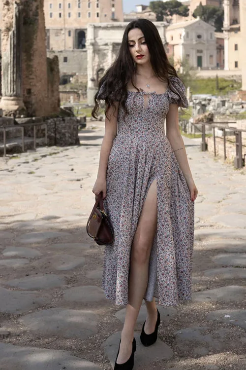 Darling Daily Princess-Seemed Printed Maxi Dress