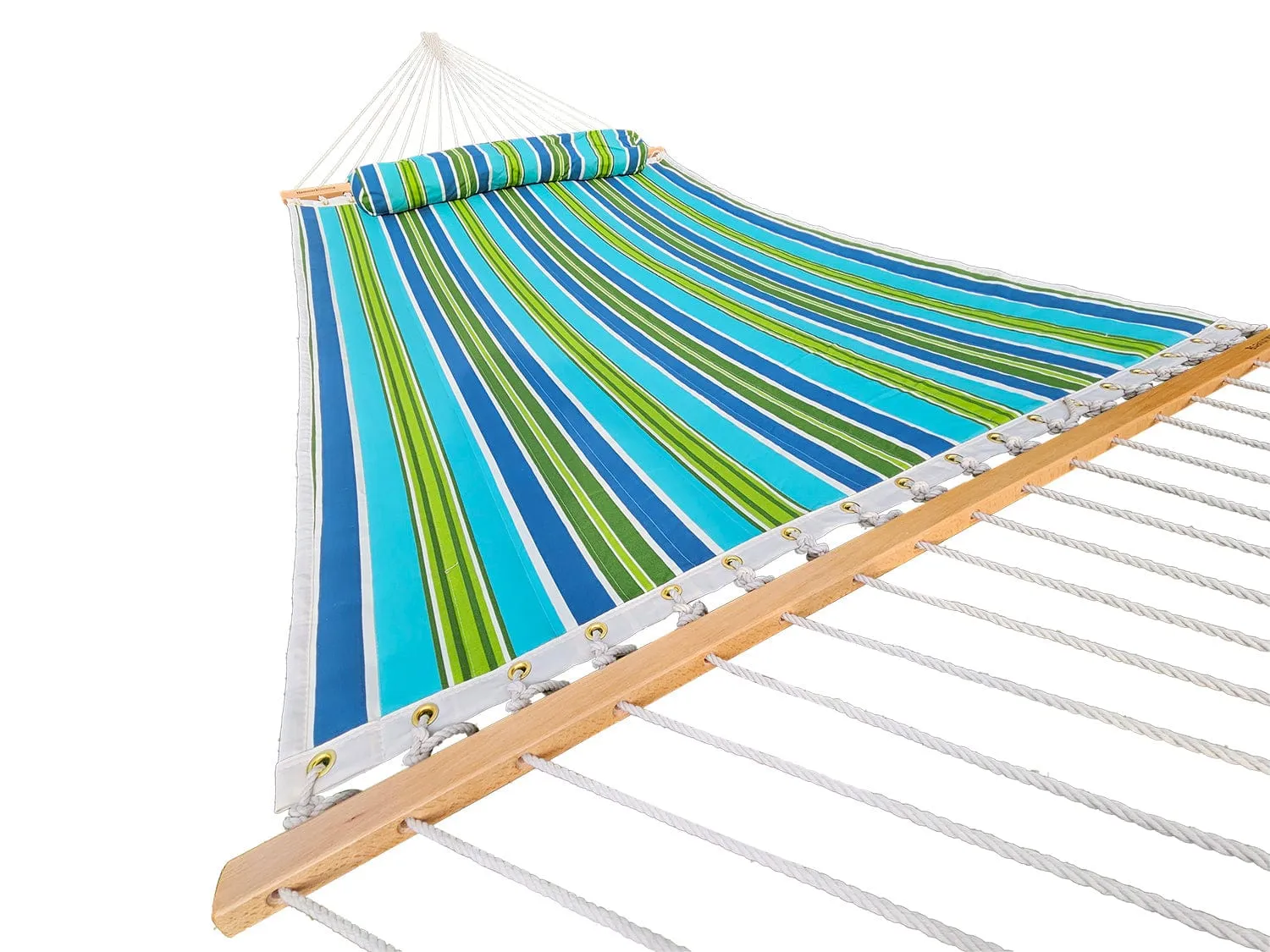 Deluxe Quilted Hammock with Bamboo Stand