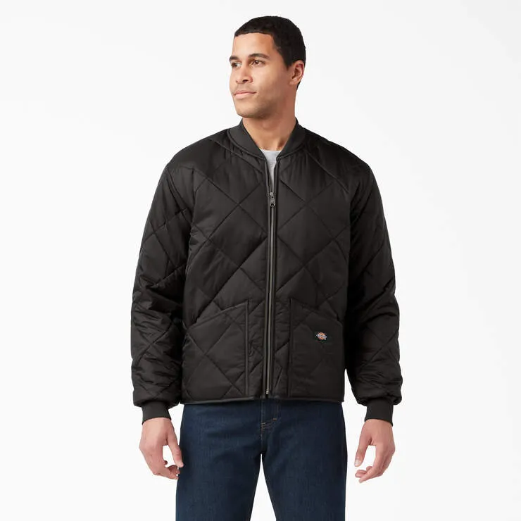 Dickies Diamond Quilted Jacket- BLACK- 61242