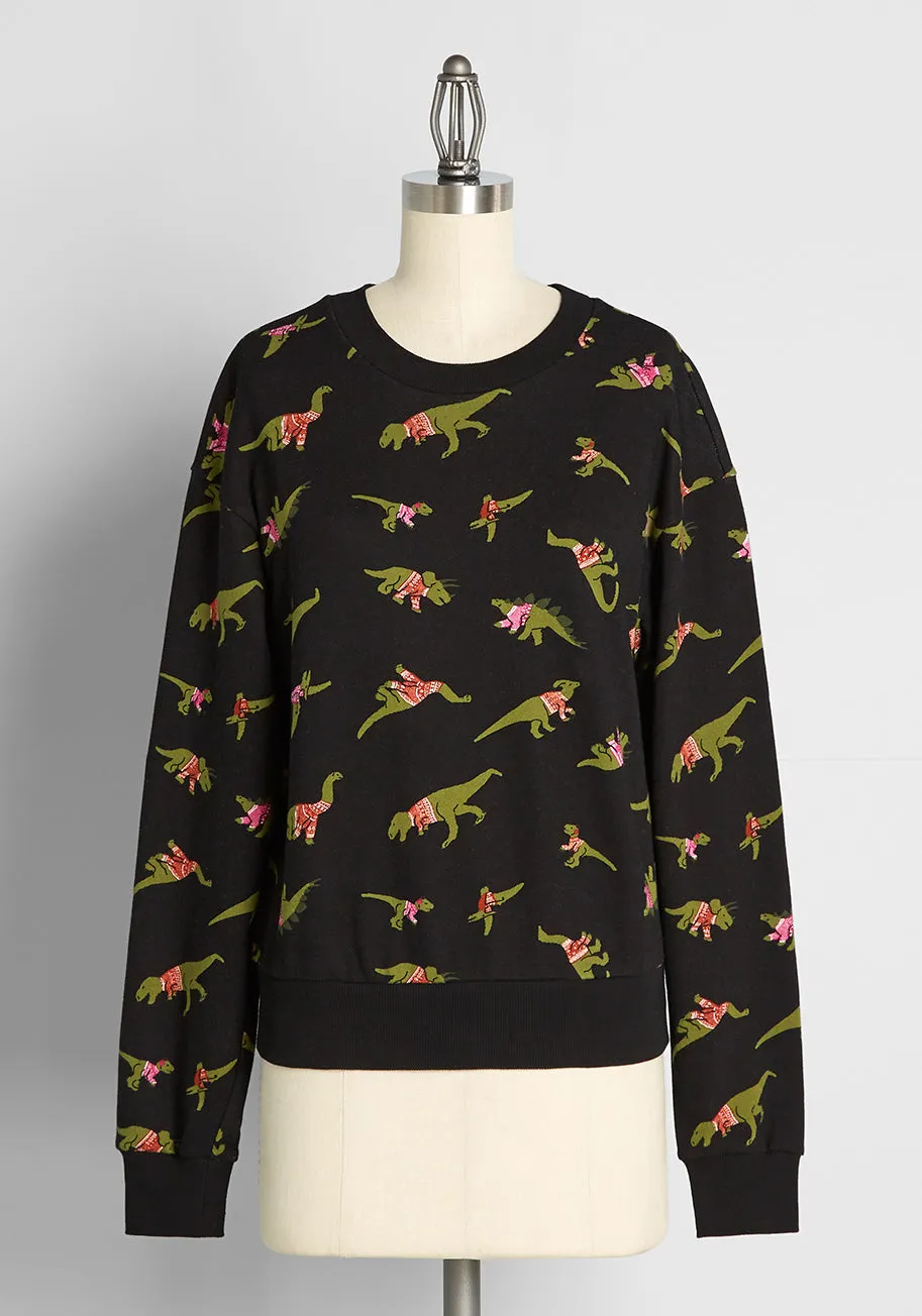 Dino-mite Holidays Graphic Sweatshirt