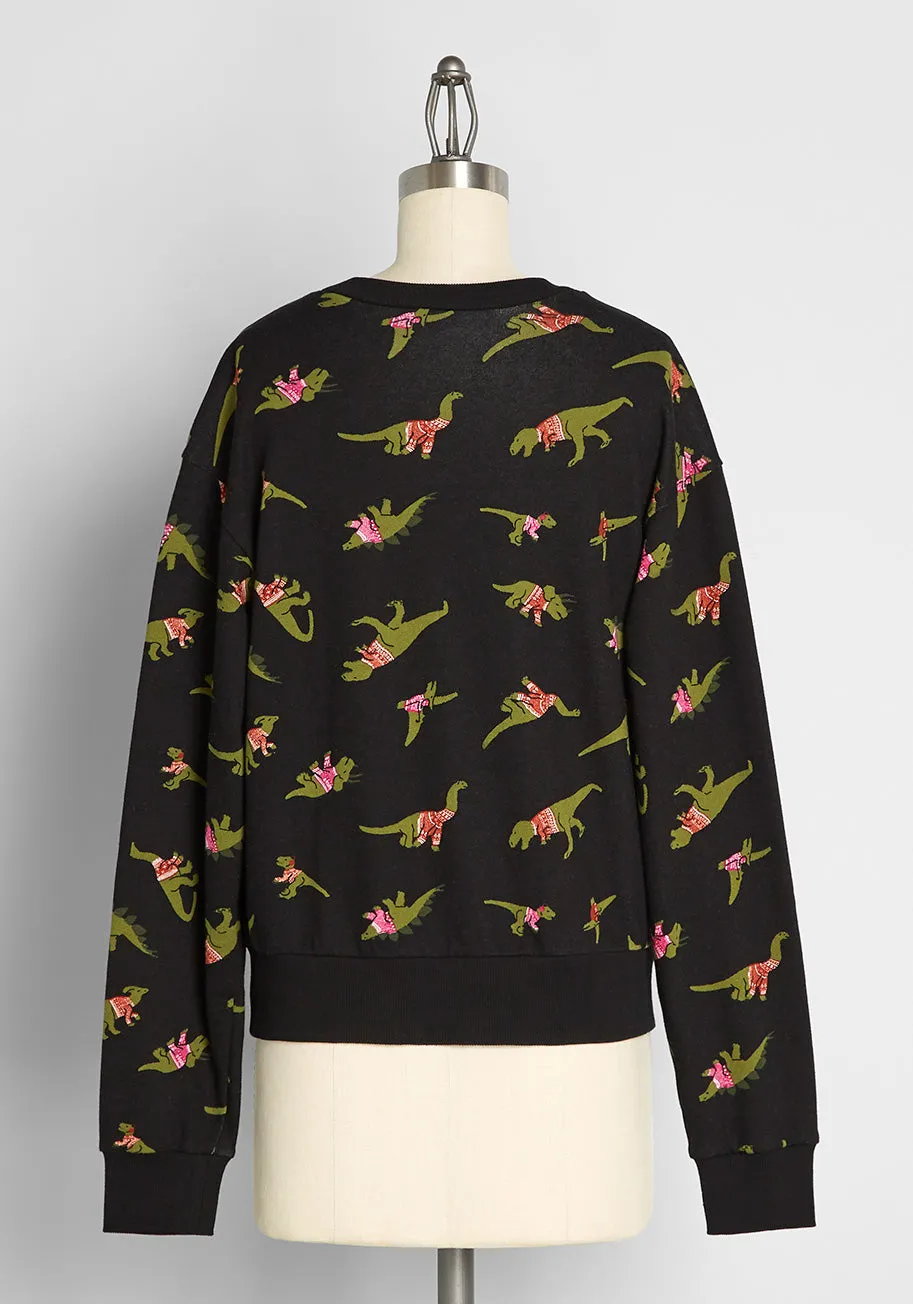 Dino-mite Holidays Graphic Sweatshirt