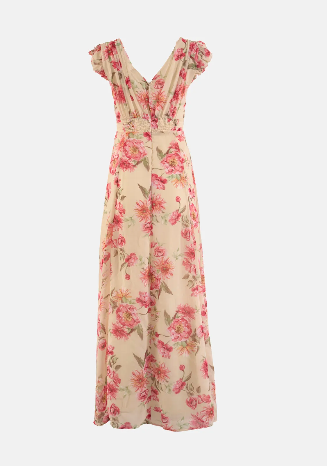 Dream Girl Plunging Tuck Maxi Dress