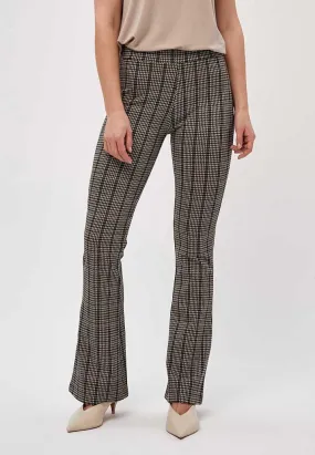 DSEninna Flared Leggings - Cobblestone Checked