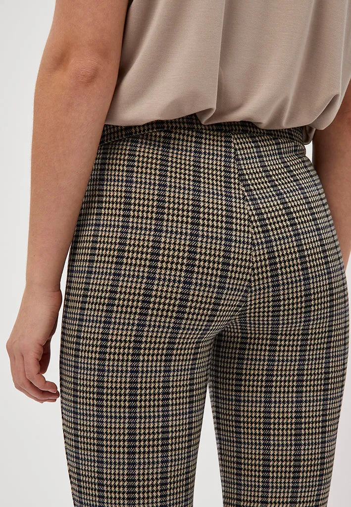 DSEninna Flared Leggings - Cobblestone Checked