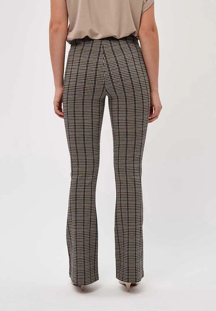 DSEninna Flared Leggings - Cobblestone Checked