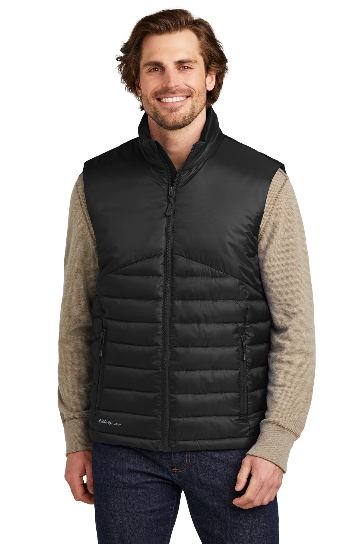 Eddie Bauer Customized Quilted Vests, Deep Black