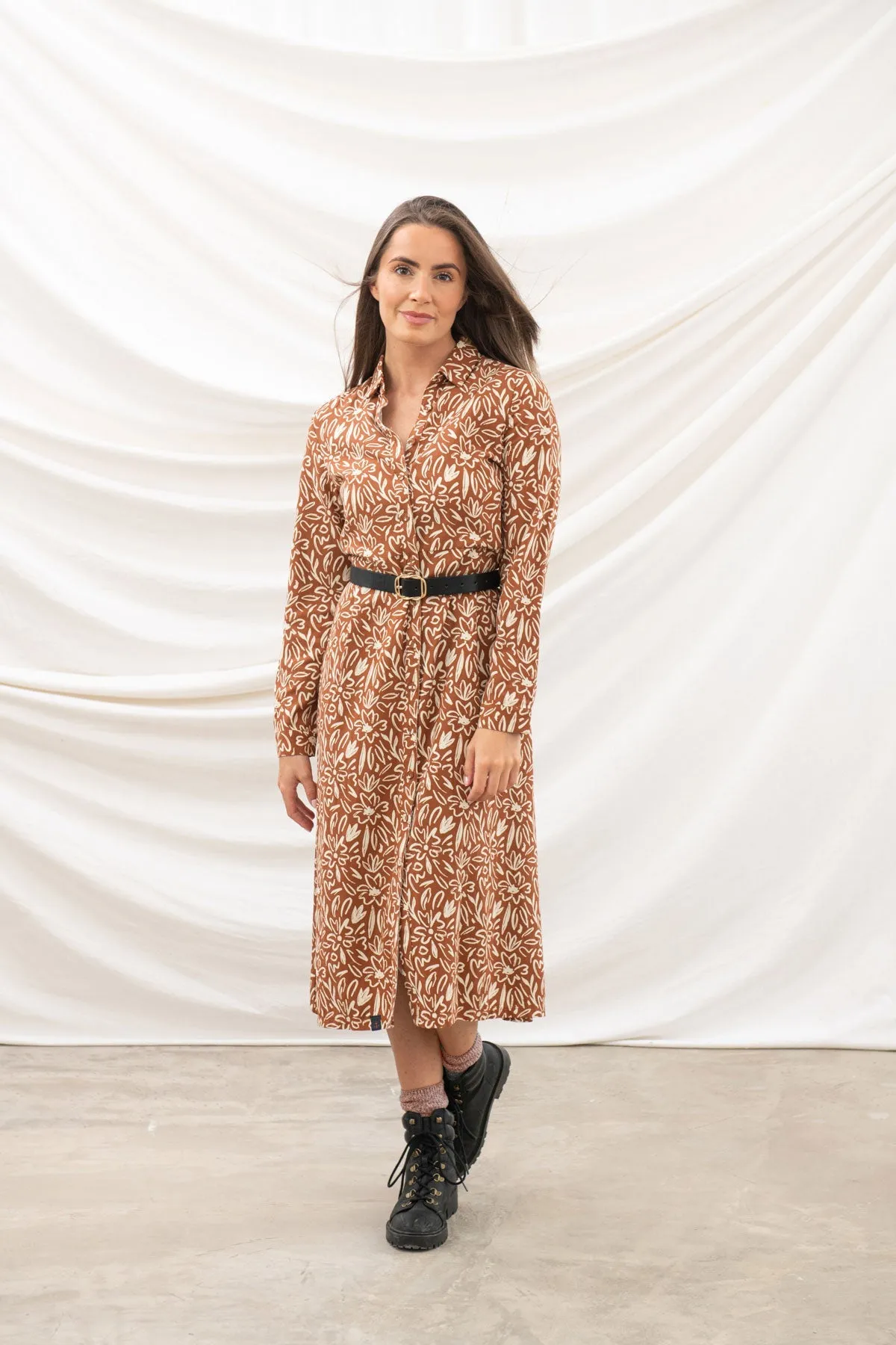 Elsie Dress - Rust Floral