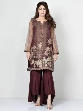 Embroidered Zarri Net Suit