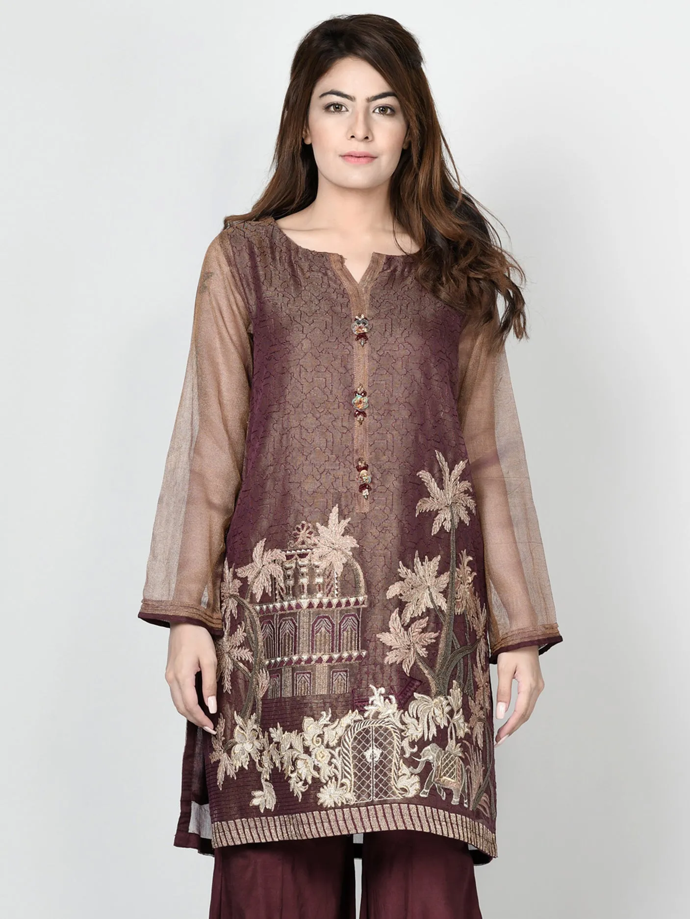 Embroidered Zarri Net Suit