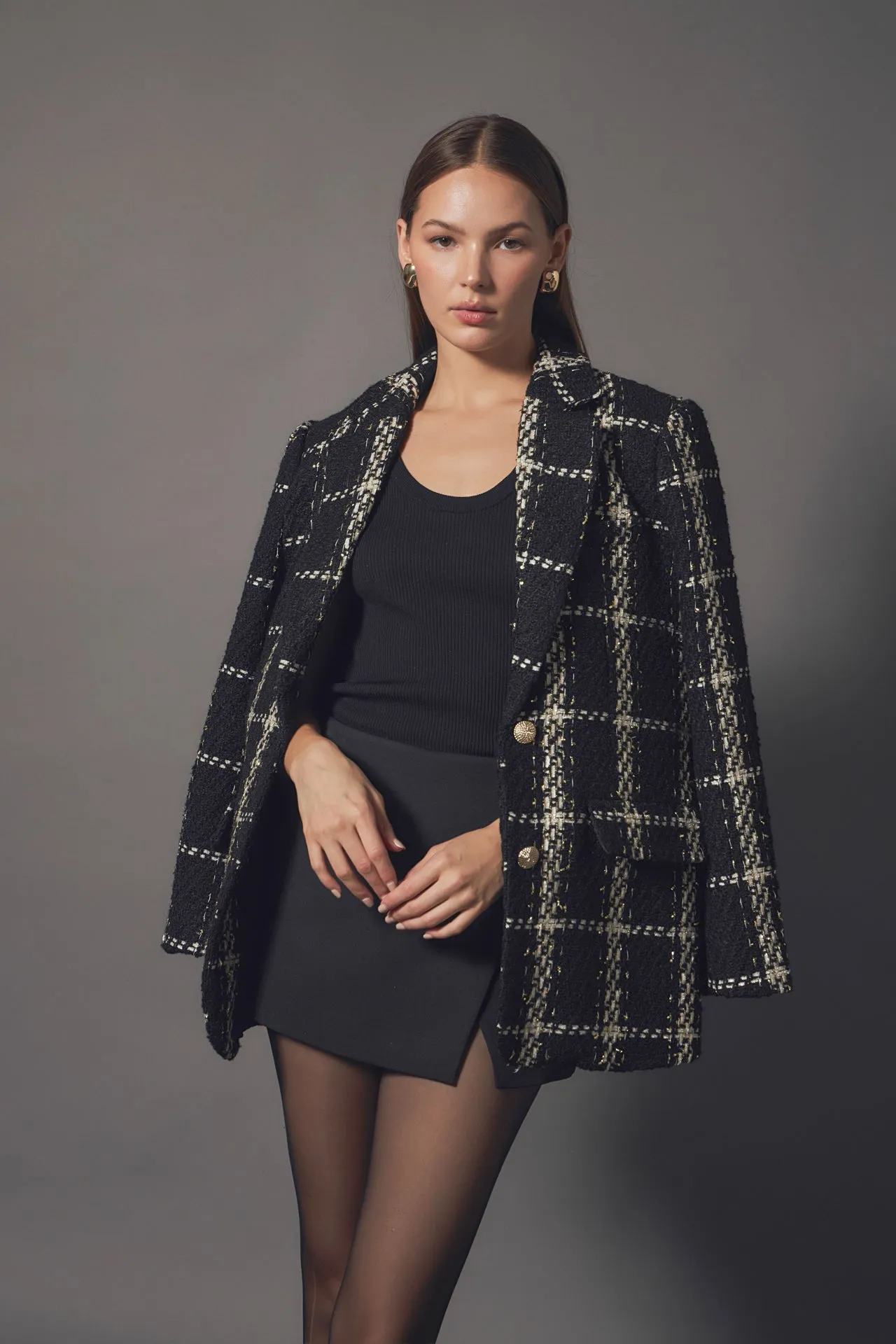 Endless Rose - Premium Oversized Boucle Blazer