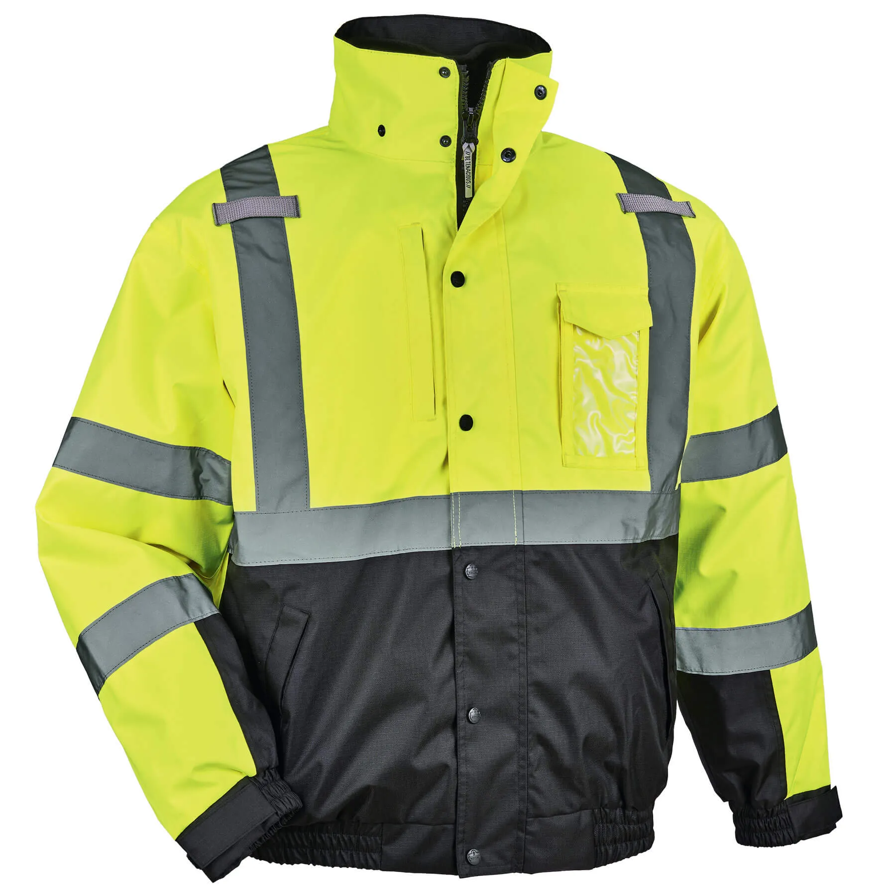 Ergodyne 25595 GloWear 8381 Type R Class 3 Performance 3-in-1 Bomber Jacket, XL, HV Lime