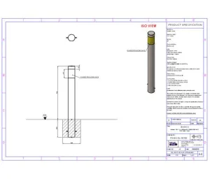 Essentials 304 Stainless Steel Flat Top Bollard with Reflective Tape