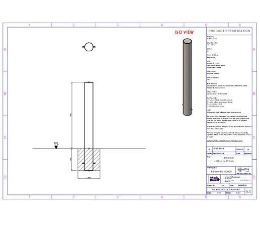 Essentials 304 Stainless Steel Flat Top Bollard