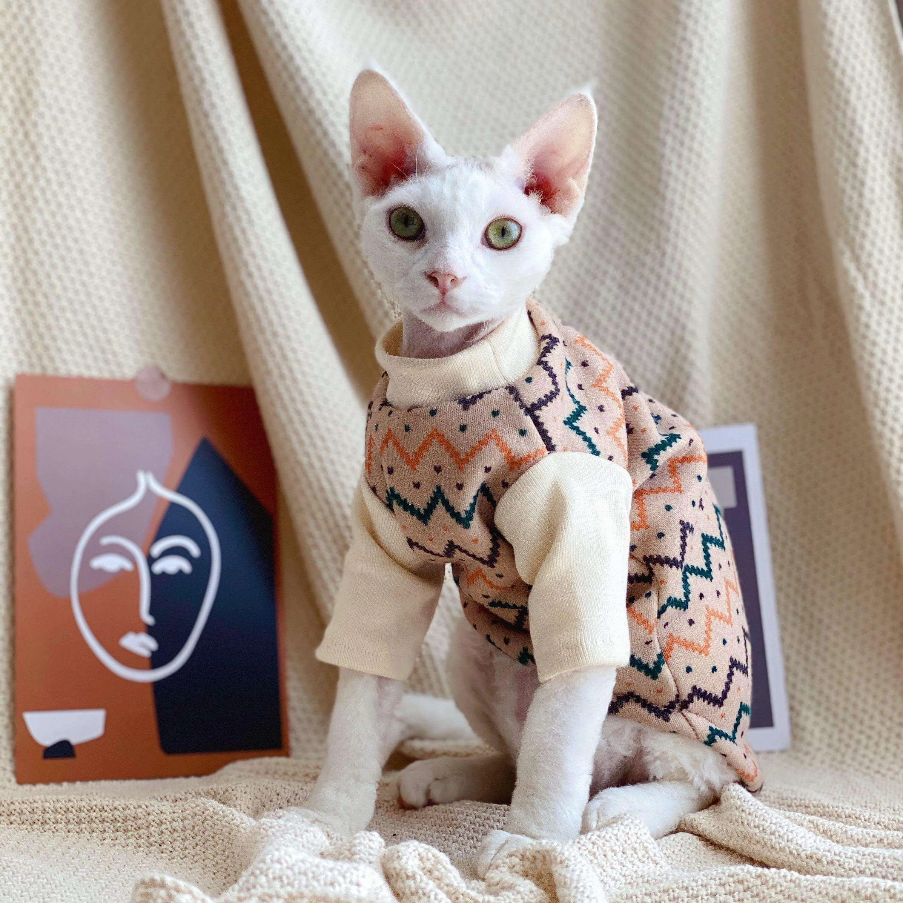 Ethnic Hairless Cat Sweater