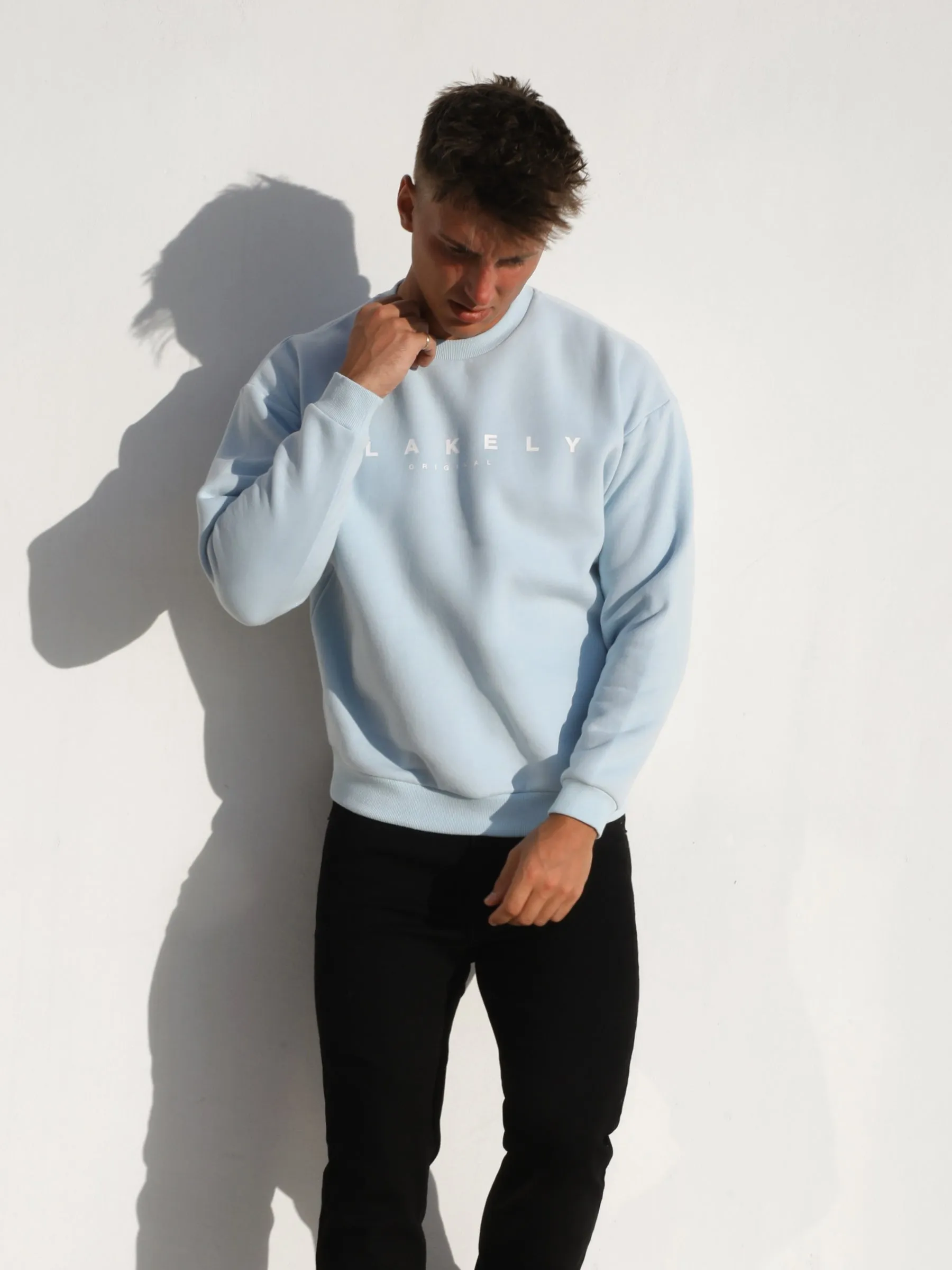 Evolved Relaxed Sweater - Light Blue