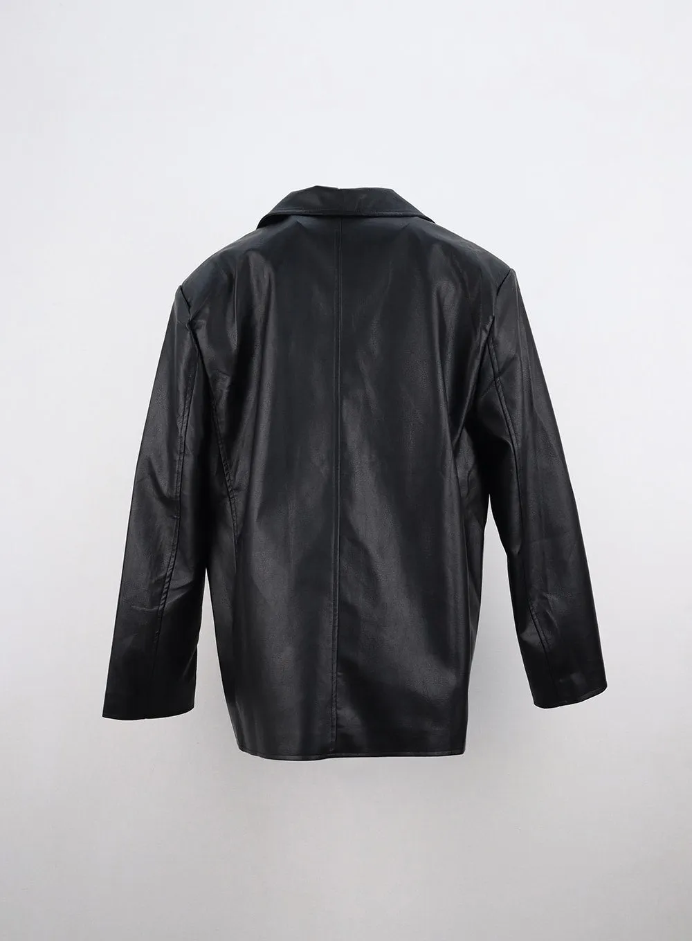 Faux Leather Blazer Jacket OO316