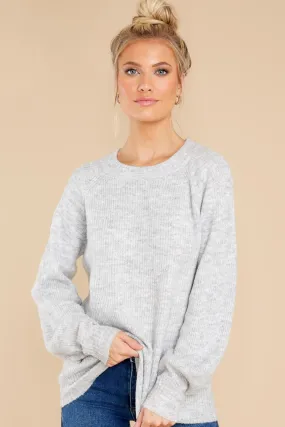 Feels Like Forever Heather Grey Sweater