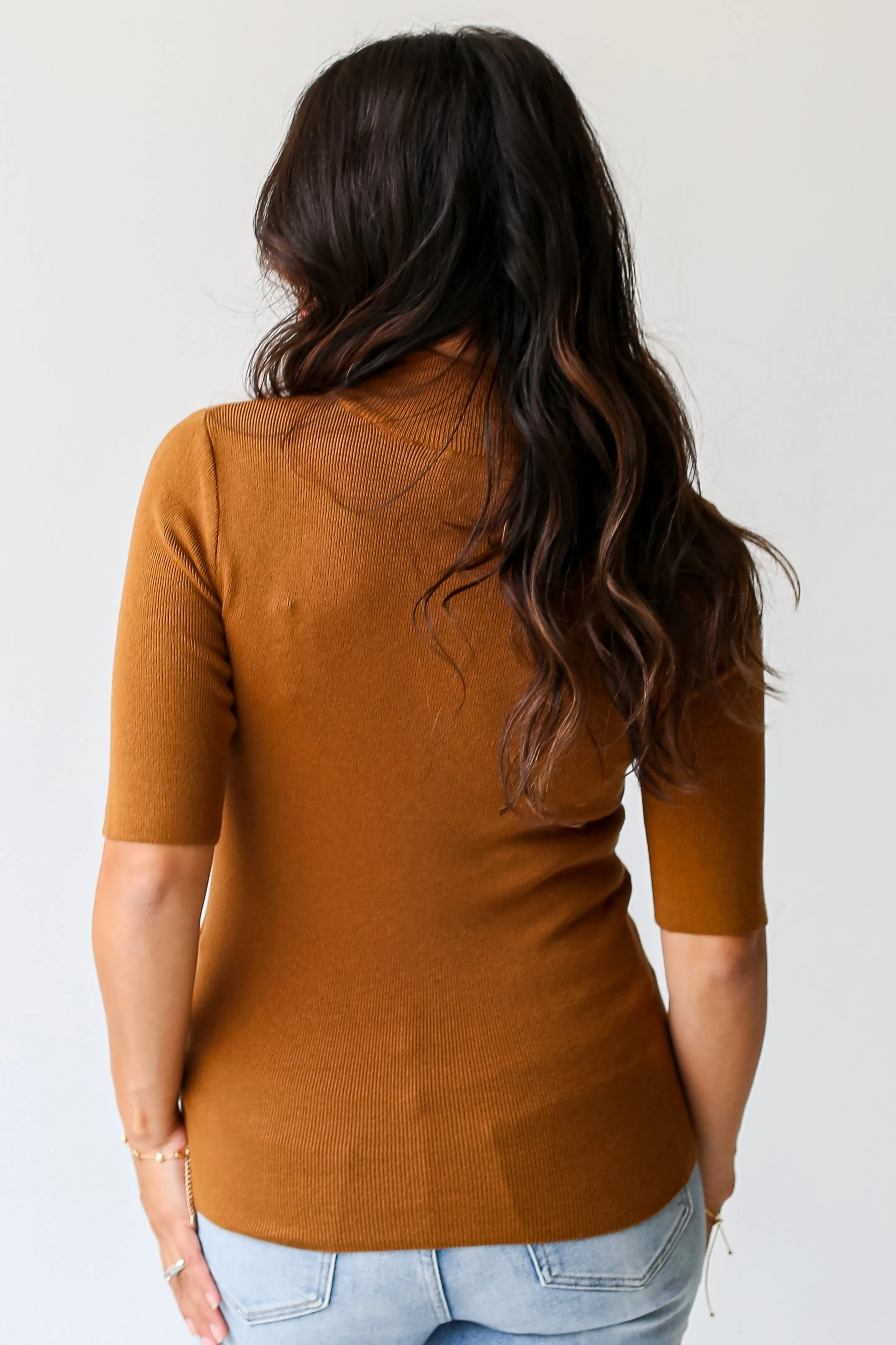 FINAL SALE - In This Moment Mock Neck Knit Top