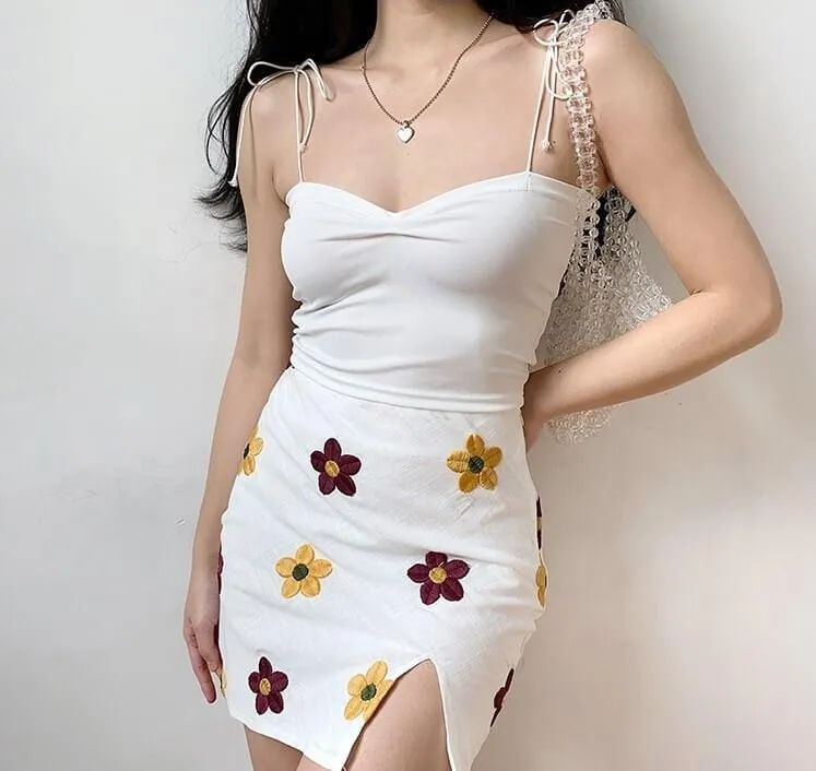 Floral Bodycon Mini Skirt