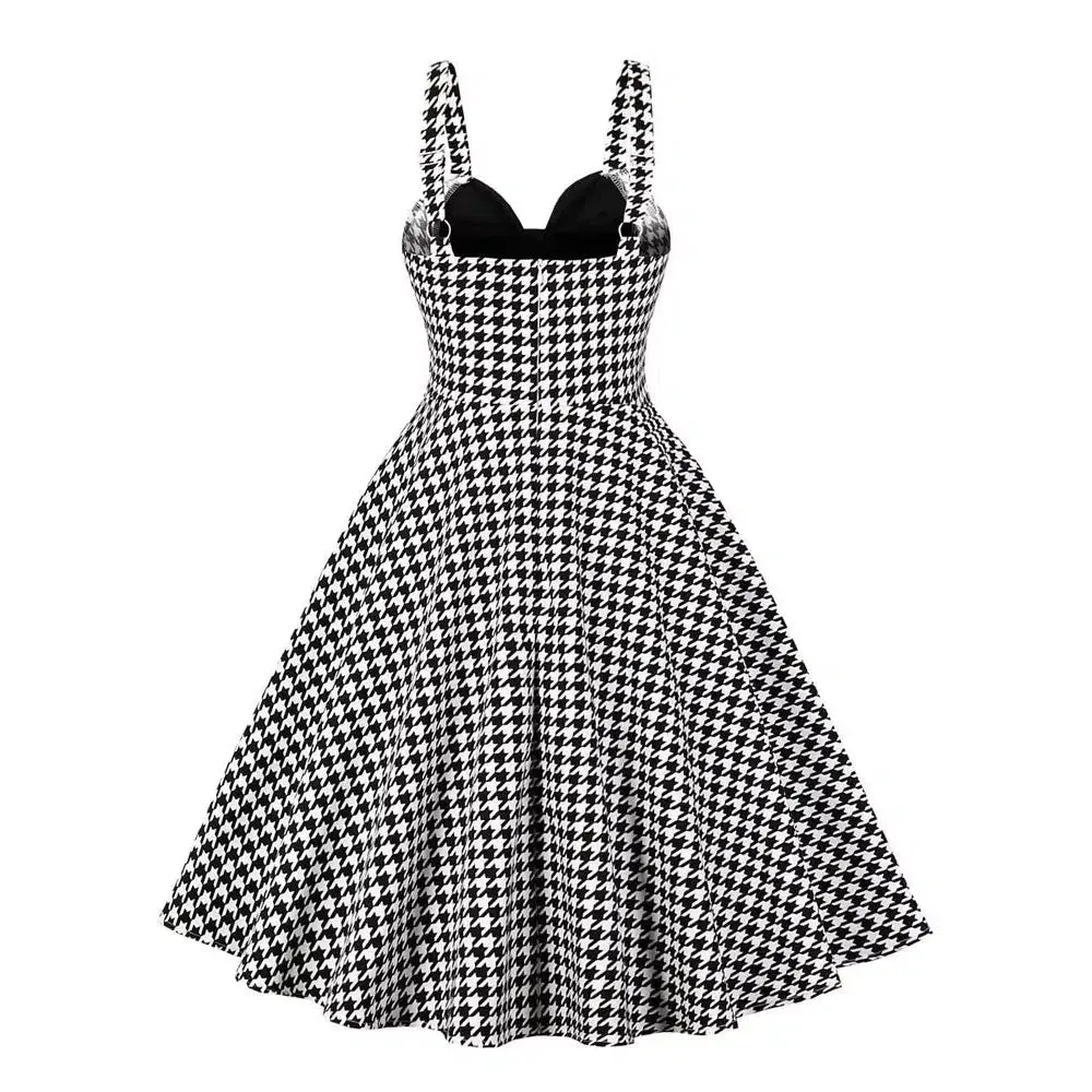 GGR Shelby Swing Dress in Houndstooth