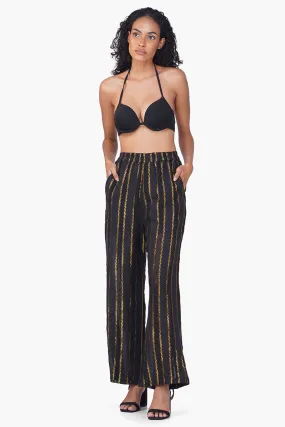 Gold Charm Black Pants